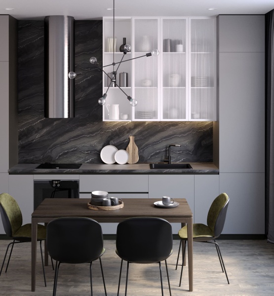 Столешница 8111/Pt Azurita black 3050x650x12