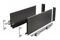 GTV КОМПЛЕКТ ЯЩИКА PUSH TO OPEN AXISPRO H-200MM L-500MM, ЦВЕТ ЧЕРНЫЙ