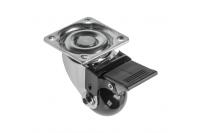 GTV МЕБЕЛЬНОЕ КОЛЁСИКО, С ТОРМОЗОМ BRAZYLIA, D-35MM, ЦВЕТ ЧЁРНЫЙ